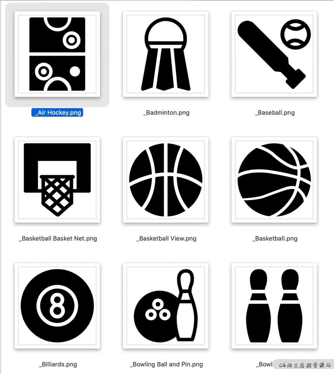 35枚体育运动标志字体图标-1