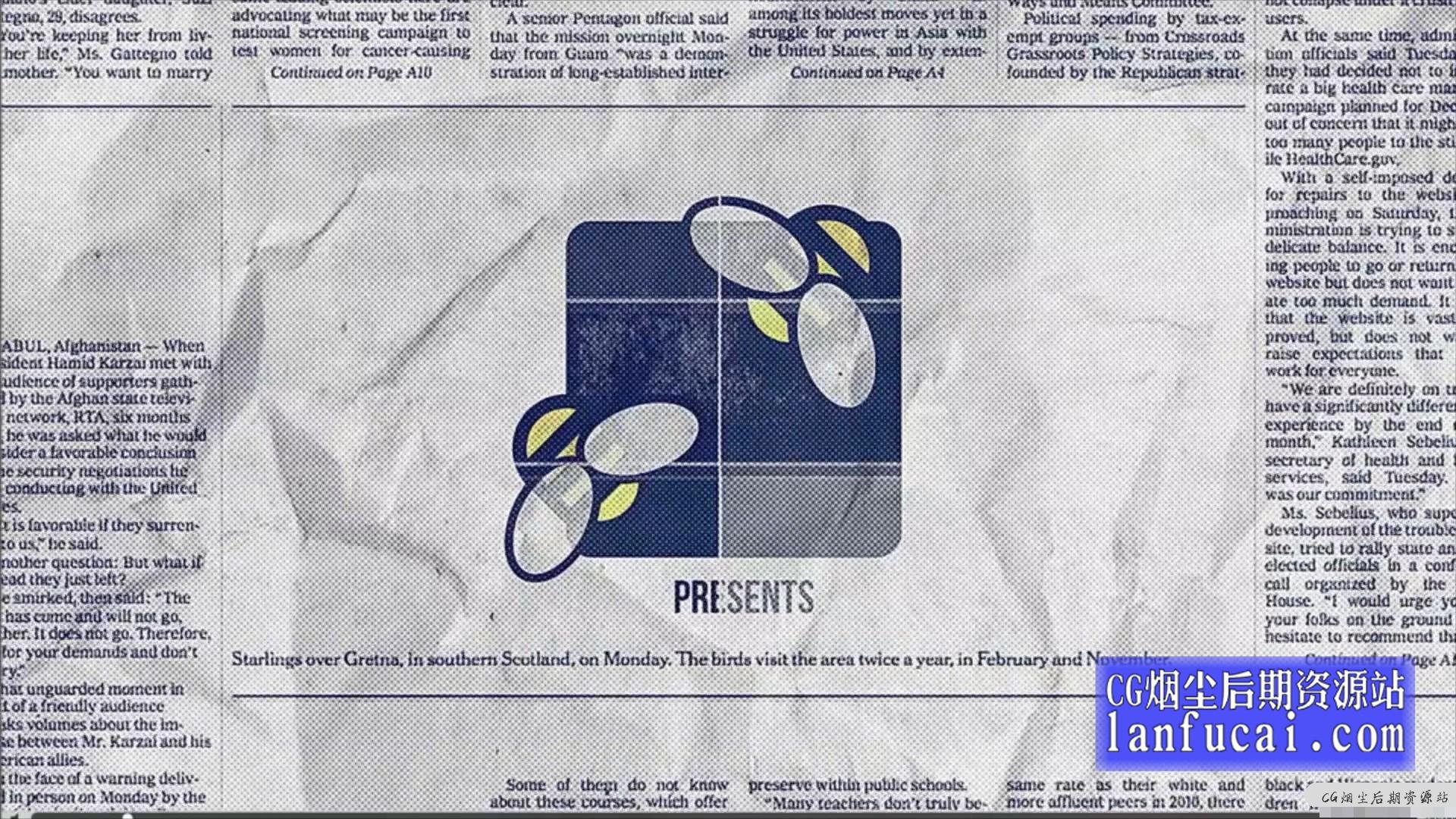 fcpx主题模板 报纸杂志背景图文视频展示片头 The Big News Trailer