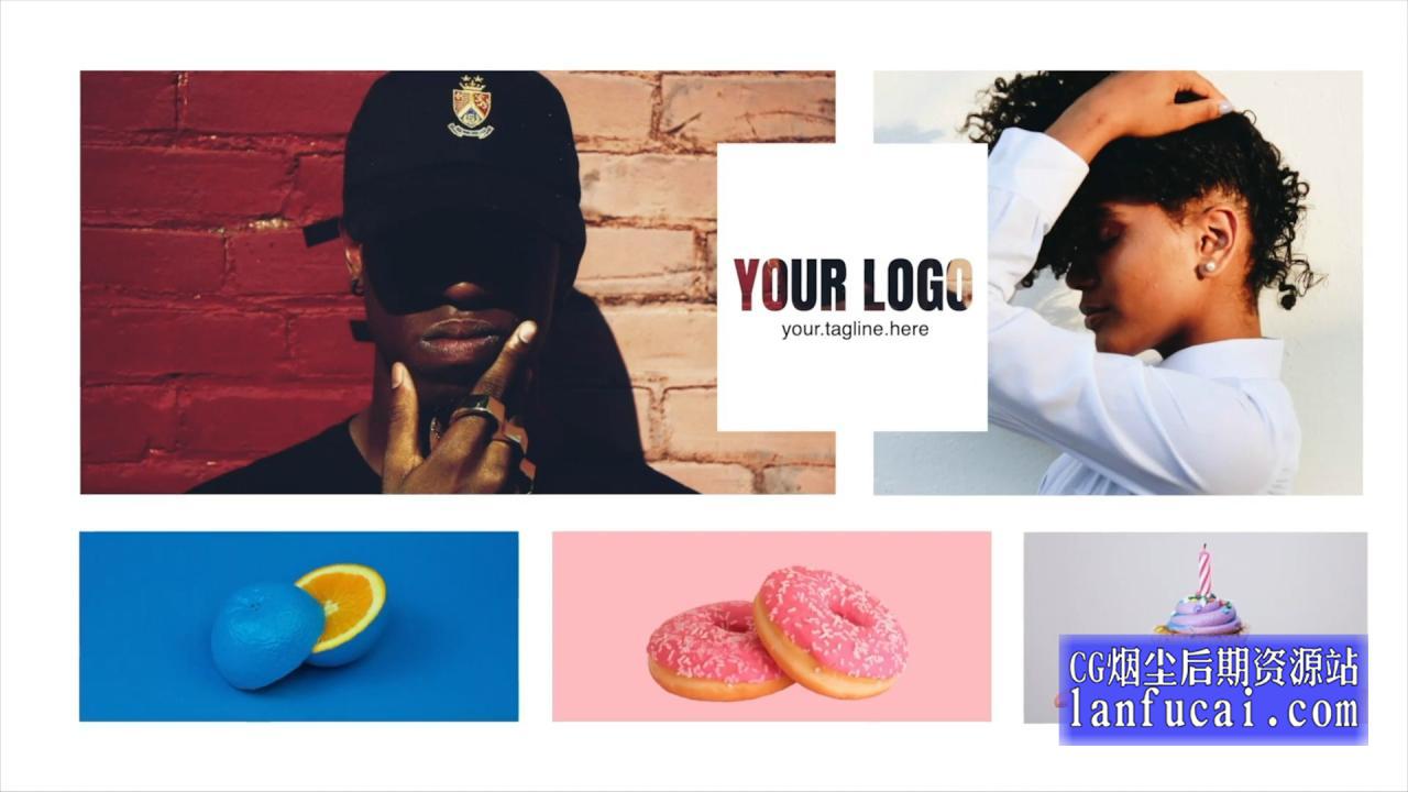 fcpx插件 10组照片拼接动画样式徽标LOGO展示片头模板 Photo Openers Logo Reveal