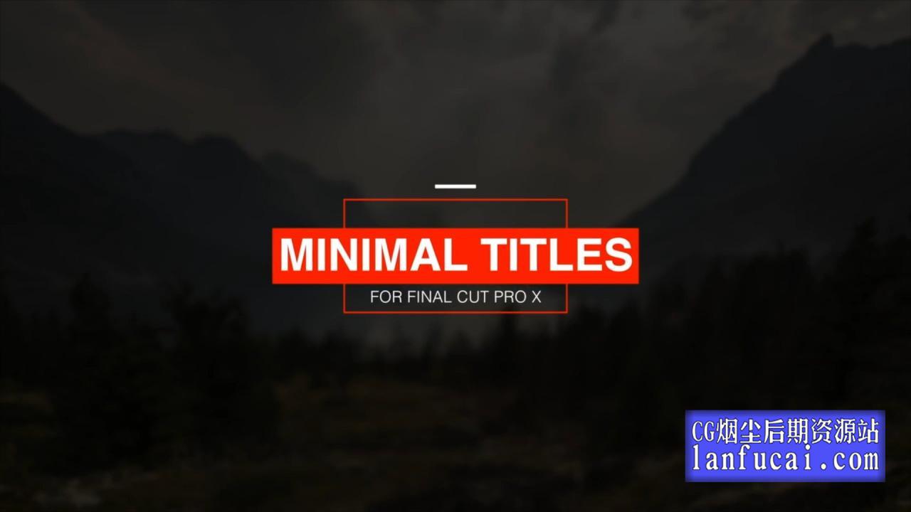 fcpx标题插件 20组简约标题字幕动画模板 Minimal Titles