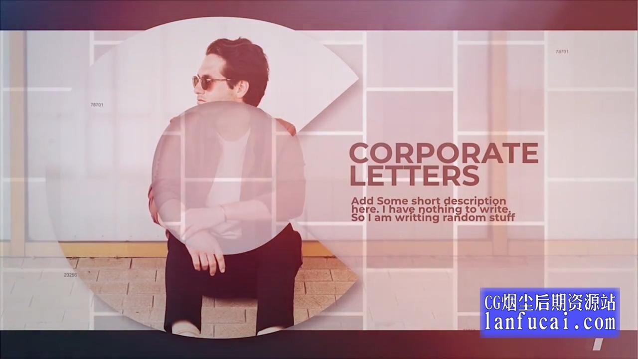 fcpx主题模板 商务风格公司推广宣传片头模板 Corporate Letters
