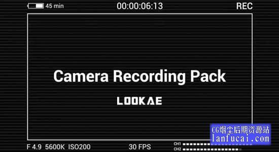 PR预设-摄像机取景框录制拍摄特效 Camera Recording Pack后期屋