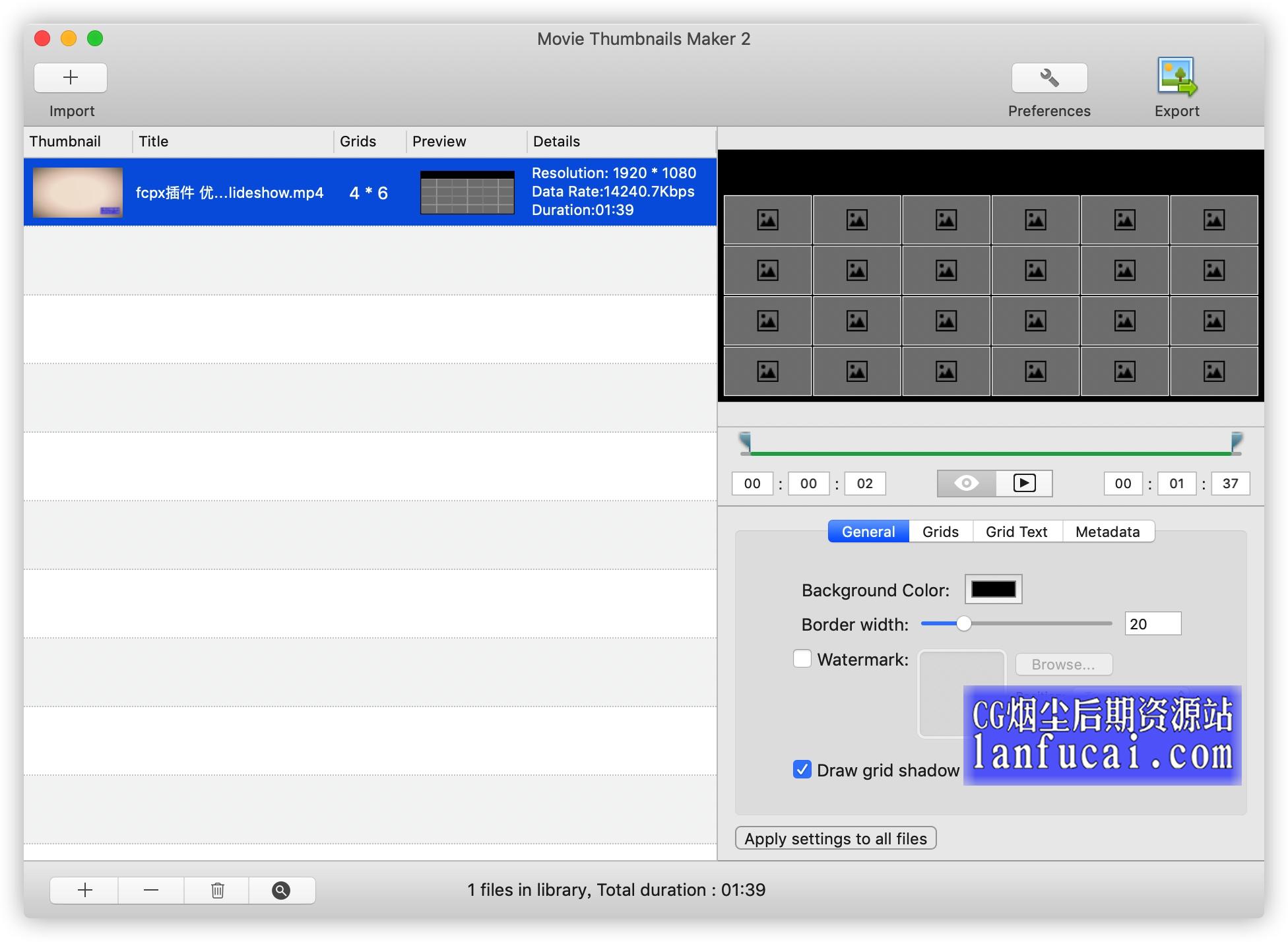 Movie Thumbnails Maker 2 for mac(视频缩略图生成工具)v3.3.1激活版