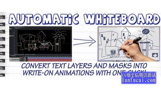 AE脚本-自动创建手写描绘动画 Automatic Whiteboard v1.0 + 使用教程后期屋
