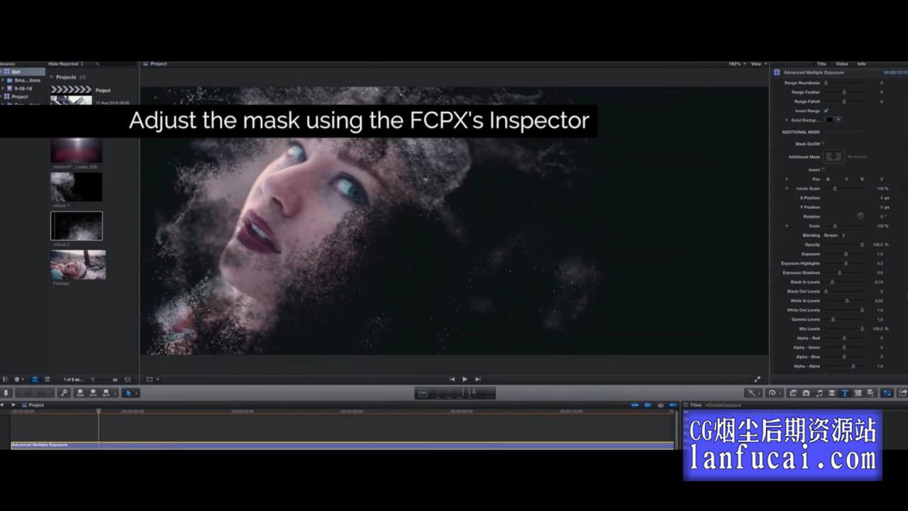 FCPX插件 双重曝光视频叠加效果 支持M1 mDoubleExposure + 使用教程