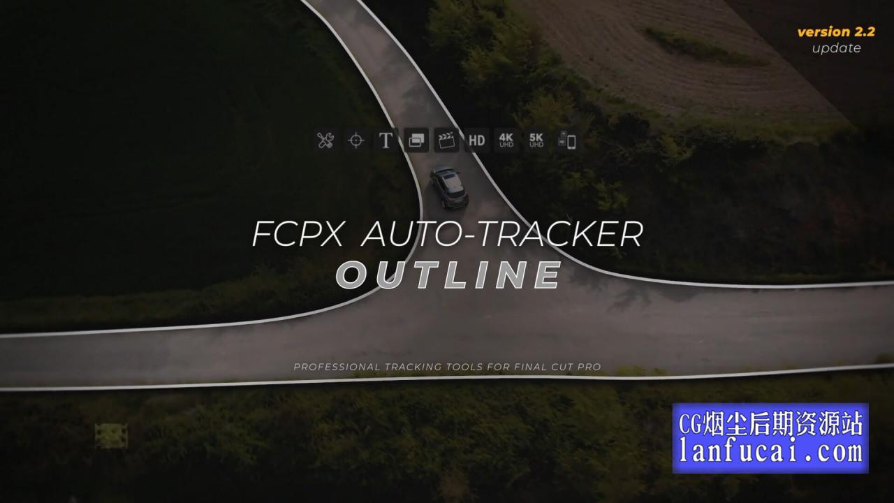 fcpx插件 自动跟踪轮廓描边标注划重点高亮显示工具 FCPX Auto Tracker Outline